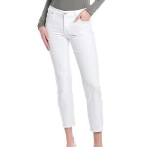 Women's 7 For All Mankind Roxanne Ankle Slim Cigarette Jeans, White, Size 26